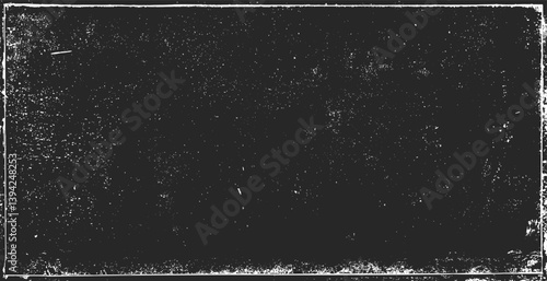 Obraz na płótnie Grunge texture pattern frame. Black design border. Old paper vector illustration. w salonie