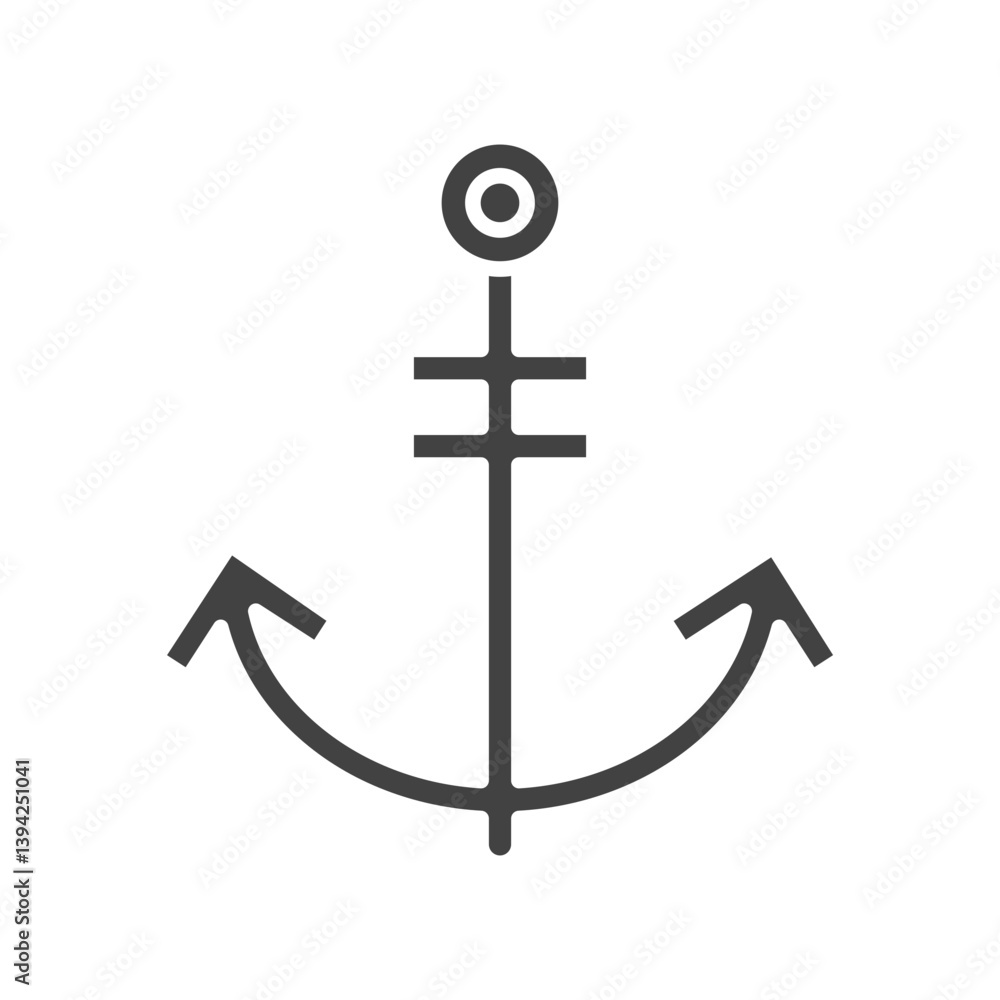 Anchor I icon vector image. Suitable for mobile apps, web apps and print media. Anchor I icon vector image. Suitable for mobile apps, web apps and print media.