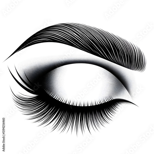 A eyelids silhouette vector style illustration