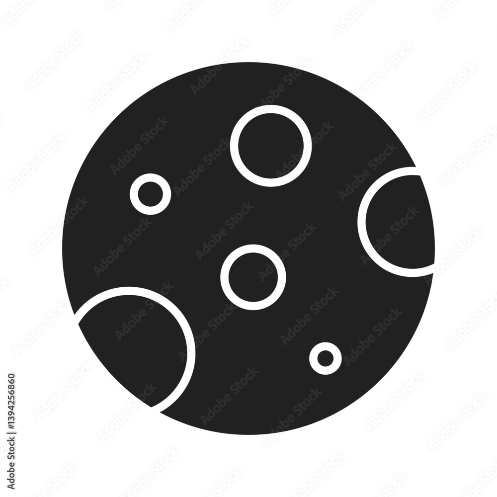 Fototapeta premium Moon icon vector image. Suitable for mobile apps, web apps and print media.