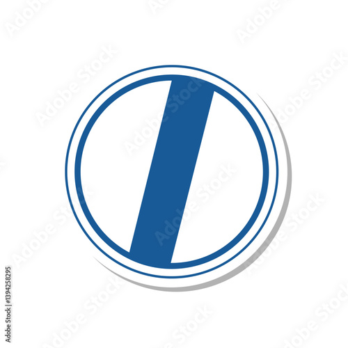 標識のステッカー単品イラスト　終わり