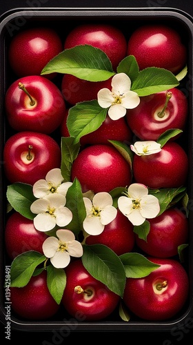 A close-up of ripe, red che...