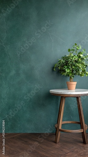 A minimalist indoor scene f...
