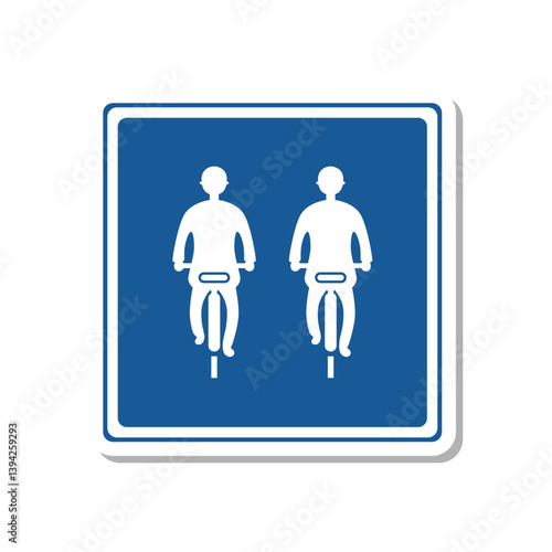 標識のステッカー単品イラスト　並進可