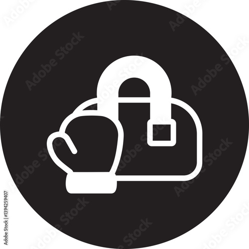 duffle bag glyph icon