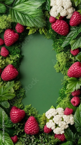 A vibrant frame adorned wit...