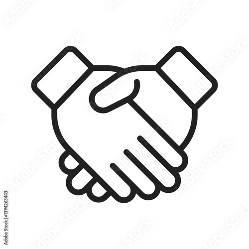 Shaking Hands icon vector image. Suitable for mobile apps, web apps and print media.