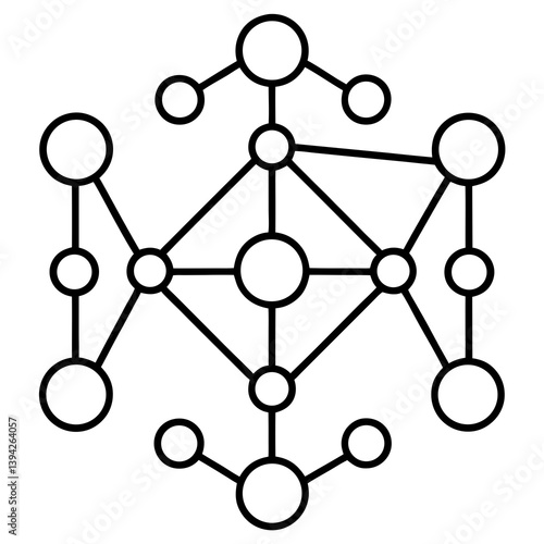 AI-Powered Network  Premium modern thin line  Icon Image, Stock Photo, and Vector