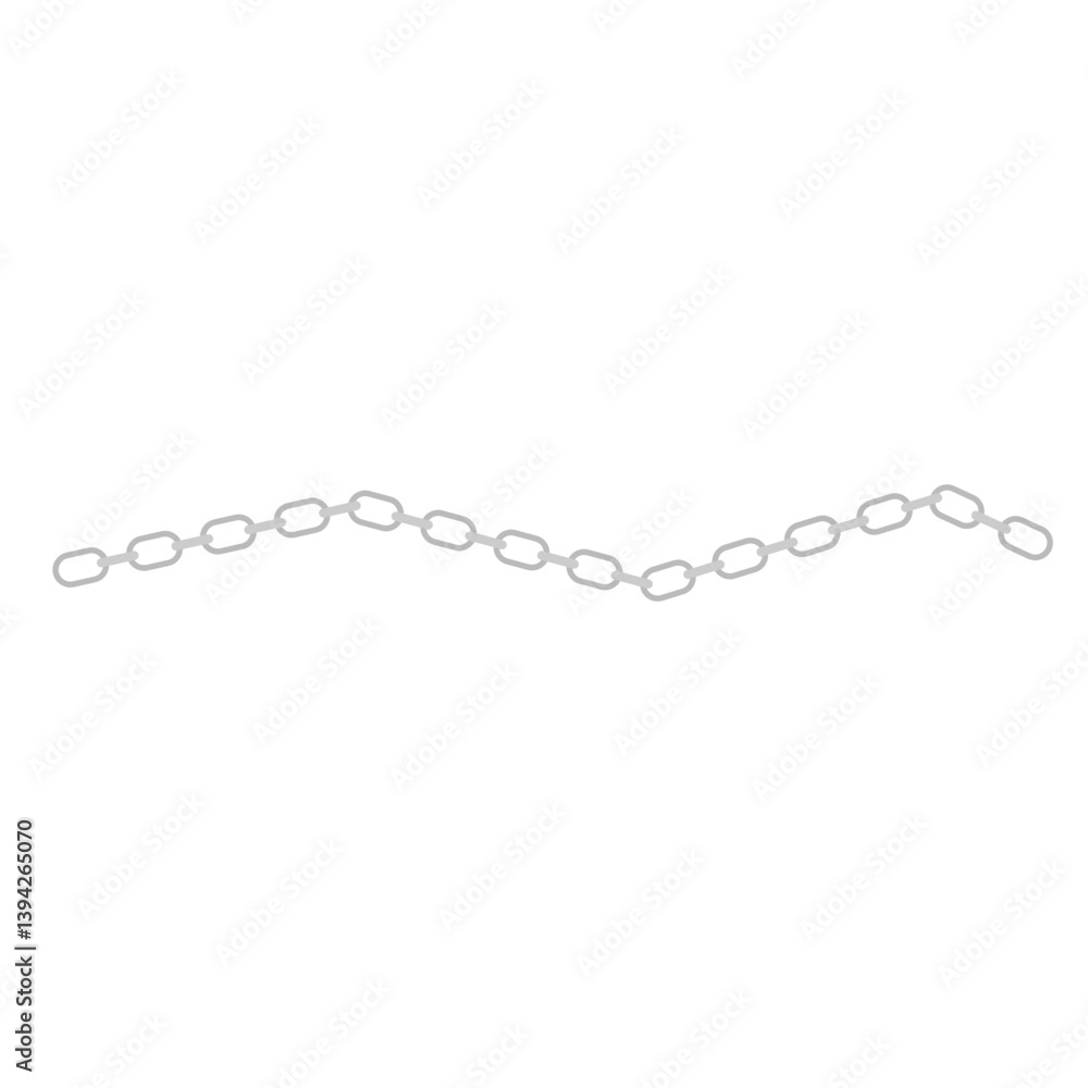 Metal chain with whole or break steel chrome links. Vector illustration. Metal chain with whole or break steel chrome links. Vector illustration.