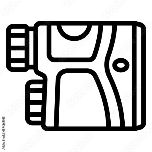 Optical range finder line icon, distance measurement and optics concept. Vector graphics. Rangefinder, tool sign on white background, style mobile or design.