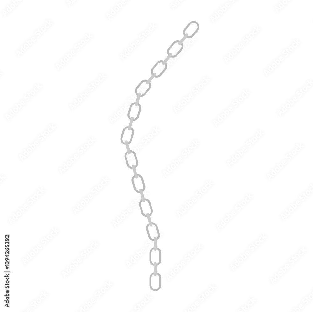 Metal chain with whole or break steel chrome links. Vector illustration. Metal chain with whole or break steel chrome links. Vector illustration.