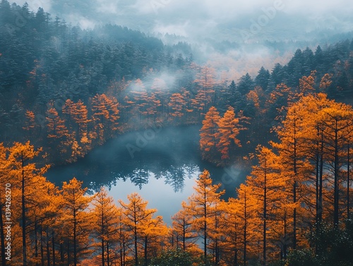 Autumn Lake Mountain View photo