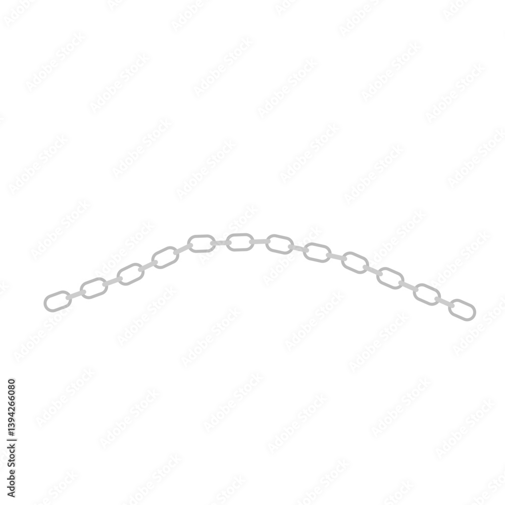 Metal chain with whole or break steel chrome links. Vector illustration. Metal chain with whole or break steel chrome links. Vector illustration.