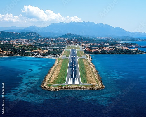 Coastal Airport Runway View