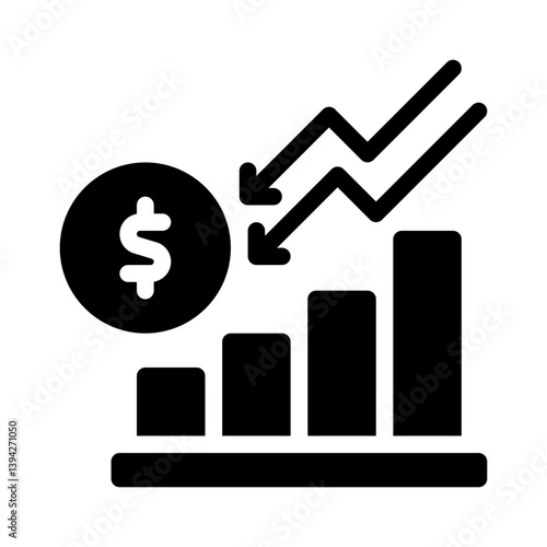 bankrupt glyph icon