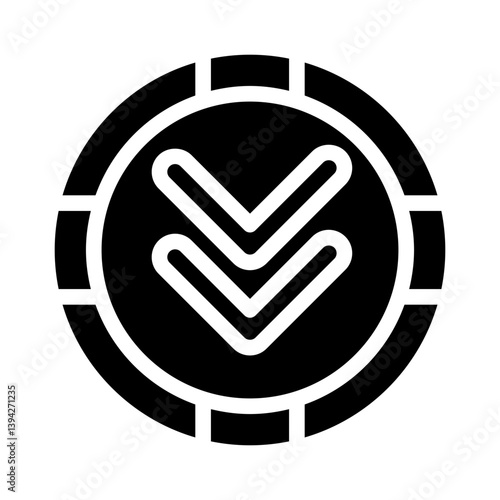 recession glyph icon