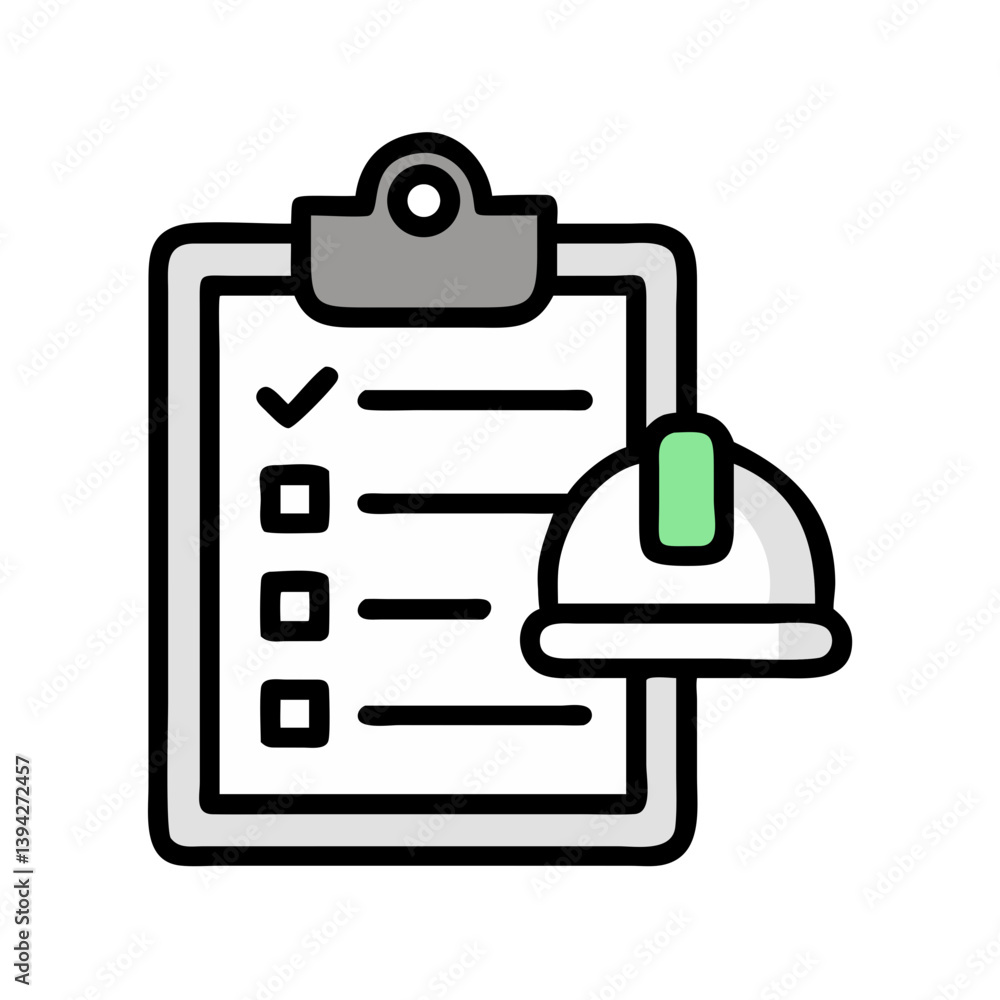 Clipboard with Checklist Construction Icon Design Clipboard with Checklist Construction Icon Design