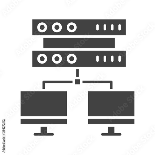 Server Network icon vector image. Suitable for mobile apps, web apps and print media.