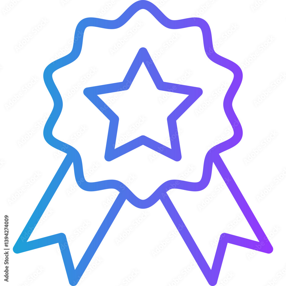 Quality line gradient icon Quality line gradient icon