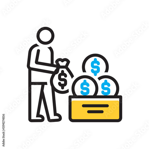 Multi color icon for taxpayer