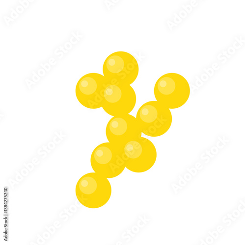 Probiotic Bacteria Lactococcus Cartoon Vector Illustration