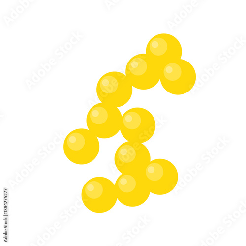 Probiotic Bacteria Lactococcus Cartoon Vector Illustration