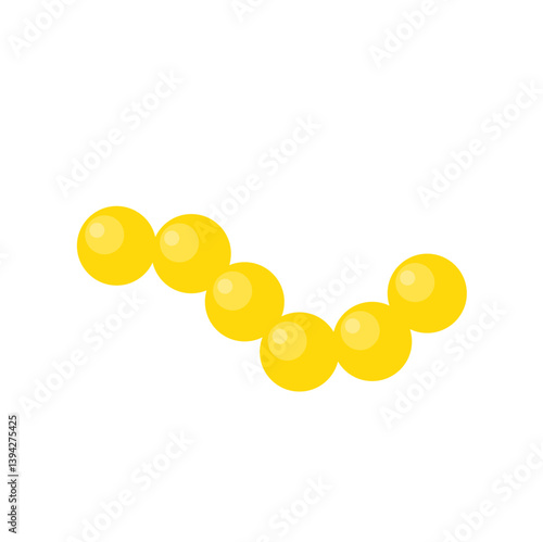 Probiotic Bacteria Lactococcus Cartoon Vector Illustration