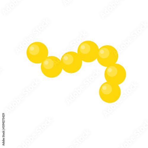 Probiotic Bacteria Lactococcus Cartoon Vector Illustration