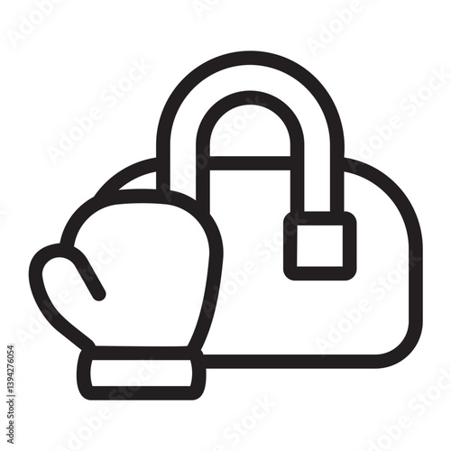 duffle bag line icon