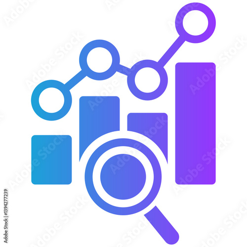 Research glyph gradient icon