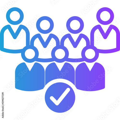 Participant glyph gradient icon