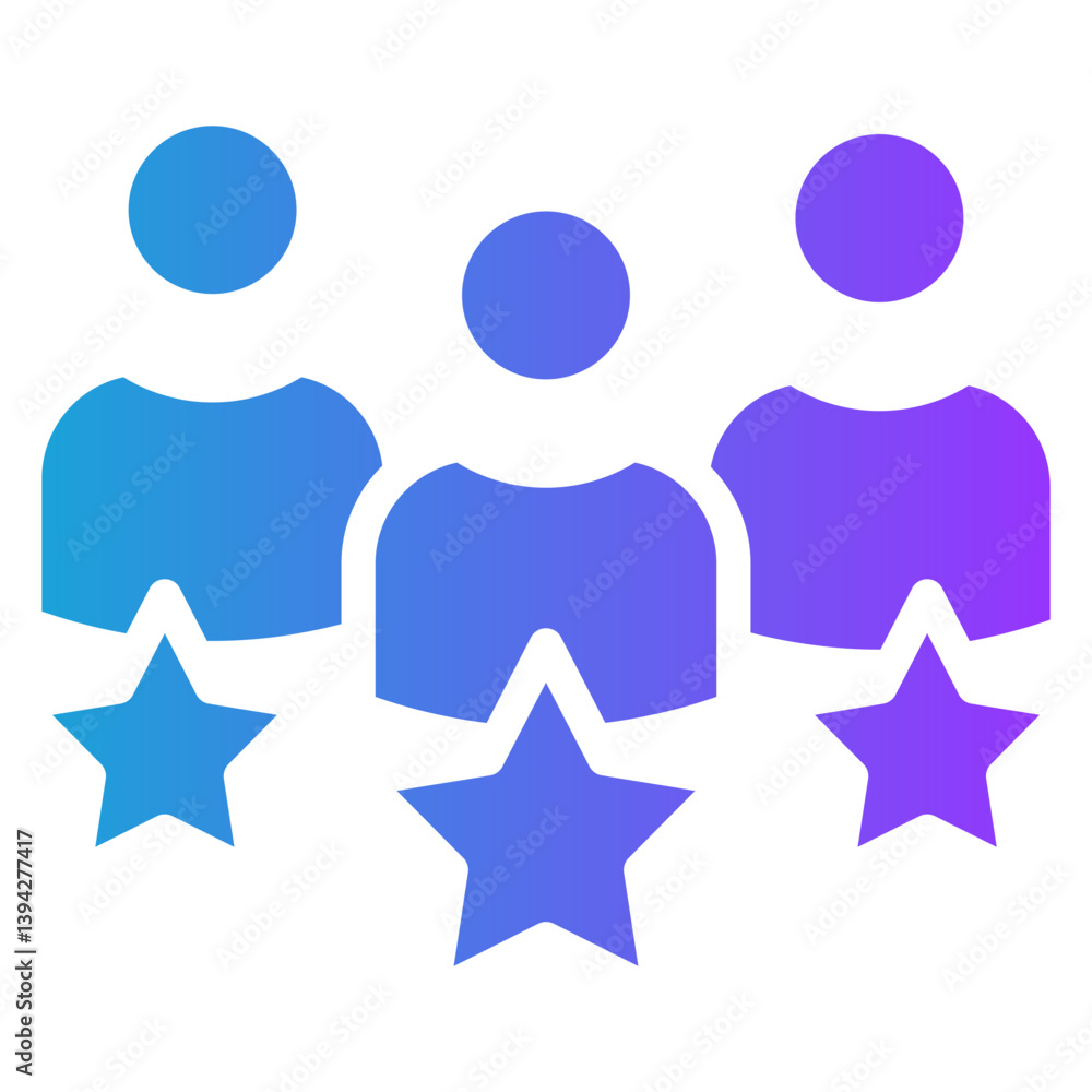 Experience glyph gradient icon