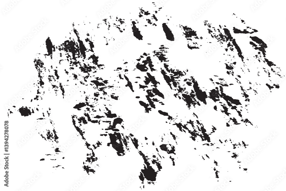 Fototapeta premium Rough, scratch, splatter grunge pattern design brush strokes. Overlay texture. Faded black-white dyed paper texture. Sketch grunge design. Use for poster, cover, banner, mock-up, stickers layout.