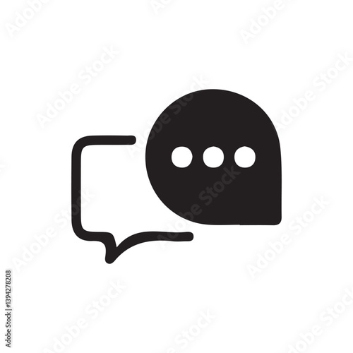 black and white speech bubbles
