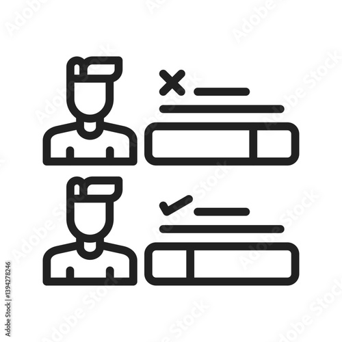 Candidate Results icon vector image. Suitable for mobile apps, web apps and print media.