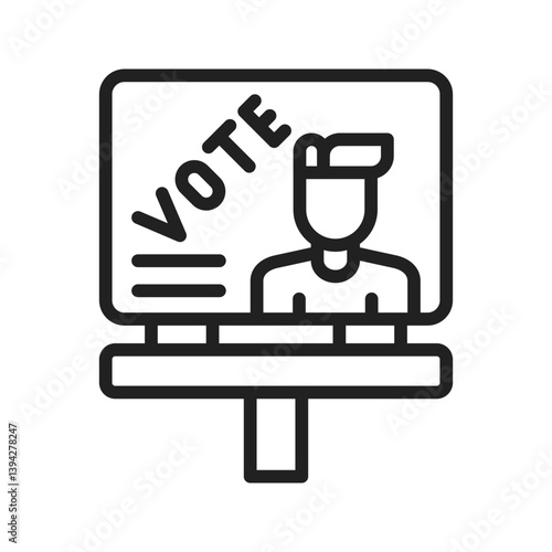 Candidate Banner icon vector image. Suitable for mobile apps, web apps and print media.