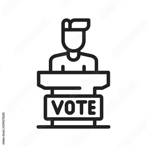 Elected Candidate icon vector image. Suitable for mobile apps, web apps and print media.