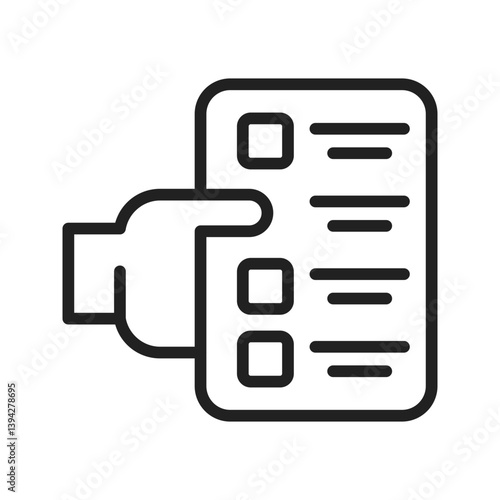 Ballot Paper icon vector image. Suitable for mobile apps, web apps and print media.