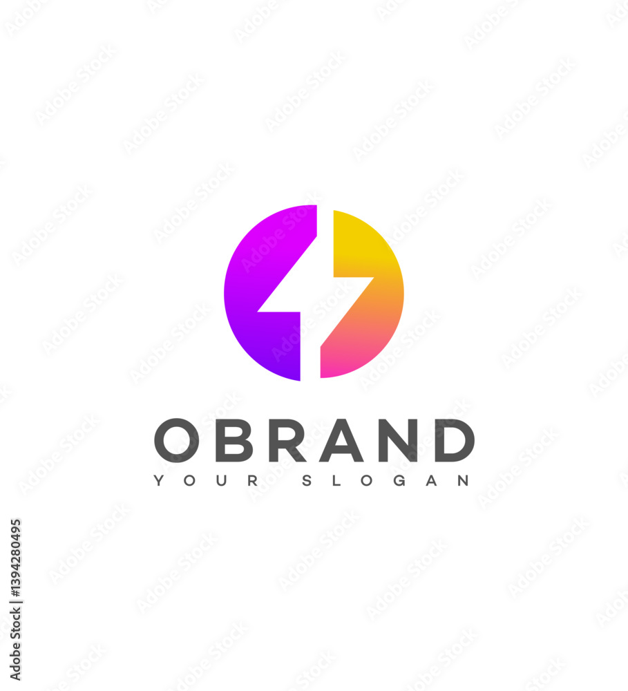 Modern Gradient Circle Arrow Brand Logo Design Template Modern Gradient Circle Arrow Brand Logo Design Template