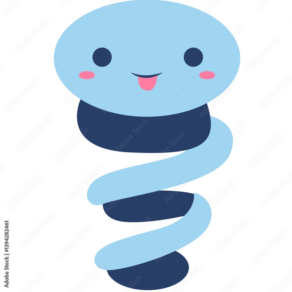 Cute cartoon tornado with a smiling face, blushing cheeks, and playful tongue. Ideal for educational content, children’s weather illustrations, fun digital designs, and meteorology-themed graphics. Cute cartoon tornado with a smiling face, blushing cheeks, and playful tongue. Ideal for educational content, children’s weather illustrations, fun digital designs, and meteorology-themed graphics.