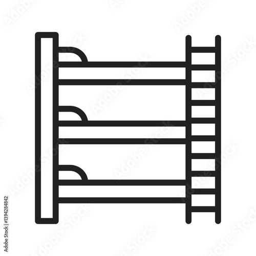 Children's Bedroom icon vector image. Suitable for mobile apps, web apps and print media.