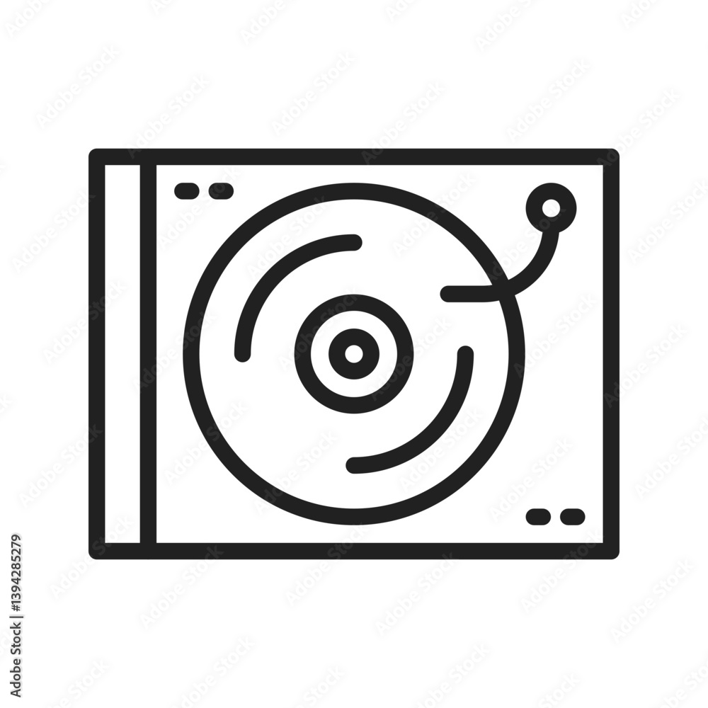 Turntable icon vector image. Suitable for mobile apps, web apps and print media. Turntable icon vector image. Suitable for mobile apps, web apps and print media.
