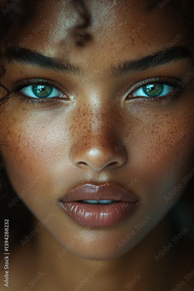 shot of a carribean woman, looking ahed, very pretty shot of a carribean woman, looking ahed, very pretty