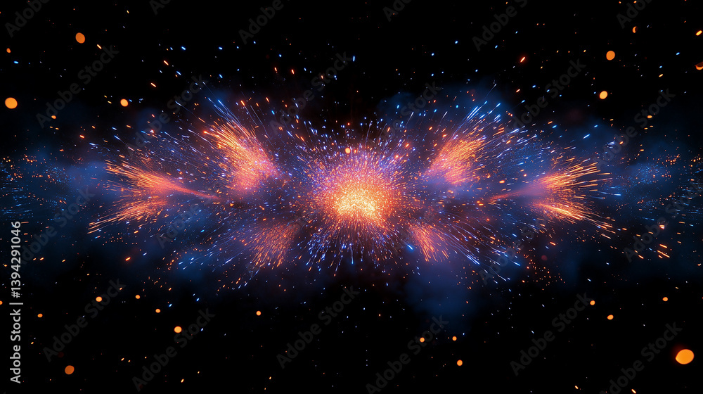 Fototapeta premium Vibrant Diwali Fireworks Illuminating the Night Sky in India – Festival of Lights Celebration