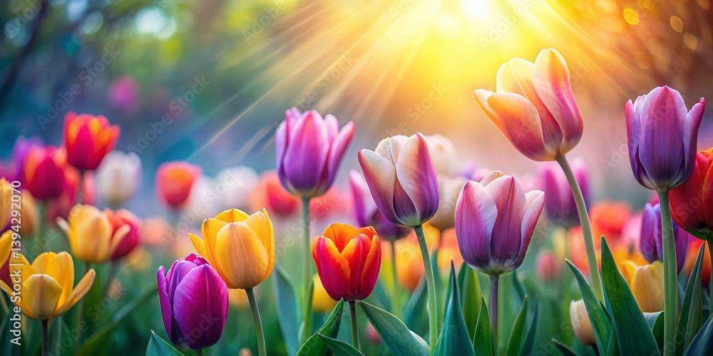 Enchanted Spring Garden Long Exposure Reveals the Delicate Beauty of Blooming Tulips Enchanted Spring Garden Long Exposure Reveals the Delicate Beauty of Blooming Tulips