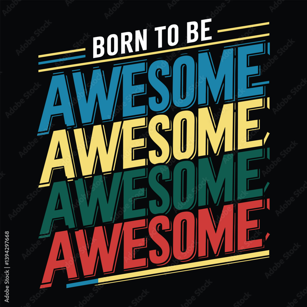 Fototapeta premium Motivational Neon Vibes T-Shirt 