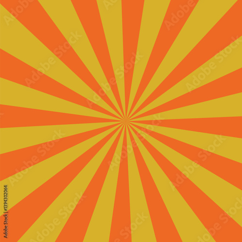 retro sunburst background with rays, red and yellow rays
