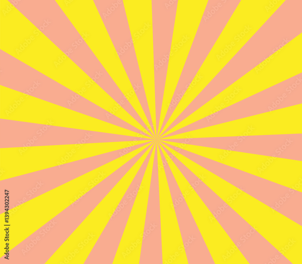 Obraz premium retro sunburst background with rays, red and yellow rays