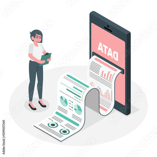 Data analysis report coming from a smart phone