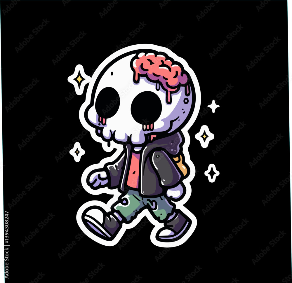 Vector illustrator of drawing line zombie Vector illustrator of drawing line zombie